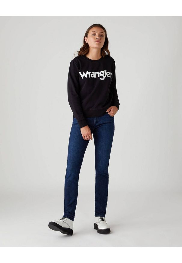 Wrangler - WRANGLER CREW SWEAT DAMSKA BLUZA LOGO BLACK W6Z1HY100 112130855