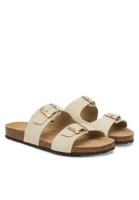 Geox Klapki Brionia D35LSL 00032 C1122 Écru. Materiał: skóra, nubuk #6