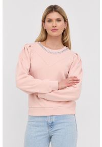 Liu Jo bluza WA2151.F0873 damska kolor różowy gładka. Okazja: na co dzień. Kolor: różowy. Długość rękawa: raglanowy rękaw. Wzór: gładki. Styl: casual #4