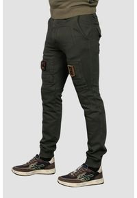 Aeronautica Militare - AERONAUTICA MILITARE Szarozielone spodnie męskie Anti-G, Rozmiar XL. Kolor: zielony. Materiał: jersey #3