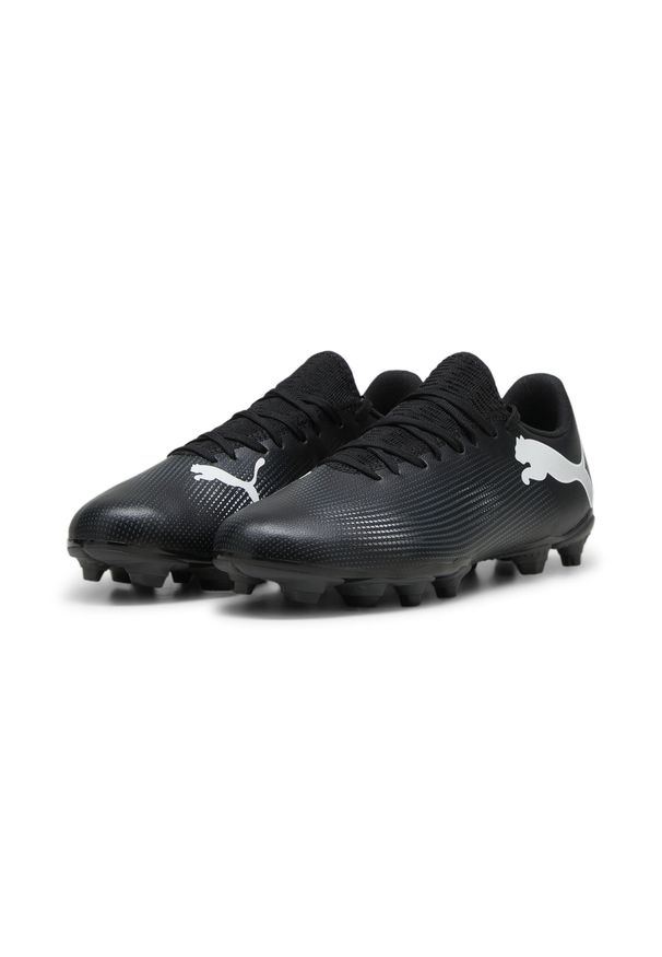 Puma - Buty piłkarskie FUTURE 7 PLAY FG/AG PUMA Black White. Zapięcie: sznurówki. Kolor: czarny, biały, wielokolorowy. Materiał: materiał, syntetyk. Szerokość cholewki: normalna. Sport: piłka nożna