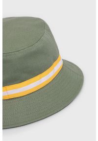 Kangol kapelusz bawełniany kolor zielony bawełniany. Kolor: zielony. Materiał: bawełna