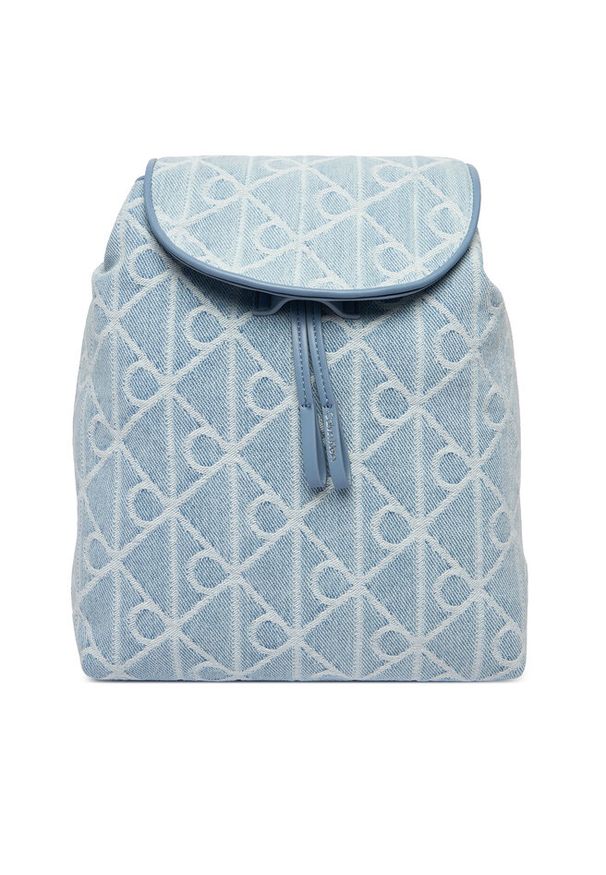 Plecak Calvin Klein. Kolor: niebieski. Materiał: denim