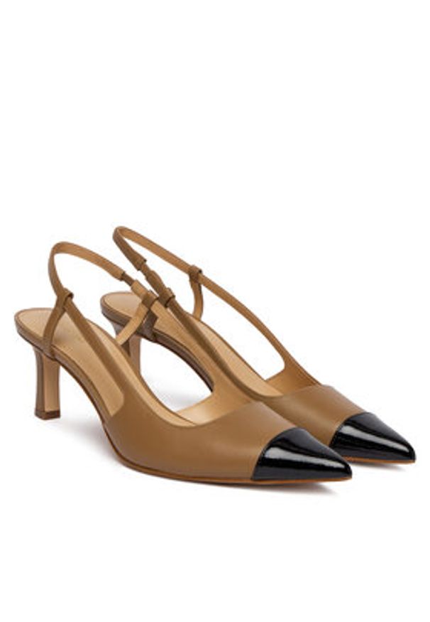 MICHAEL Michael Kors Czółenka Alora Toe Cao Mid Sling 40R6AOMS1L Brązowy. Kolor: brązowy. Materiał: skóra