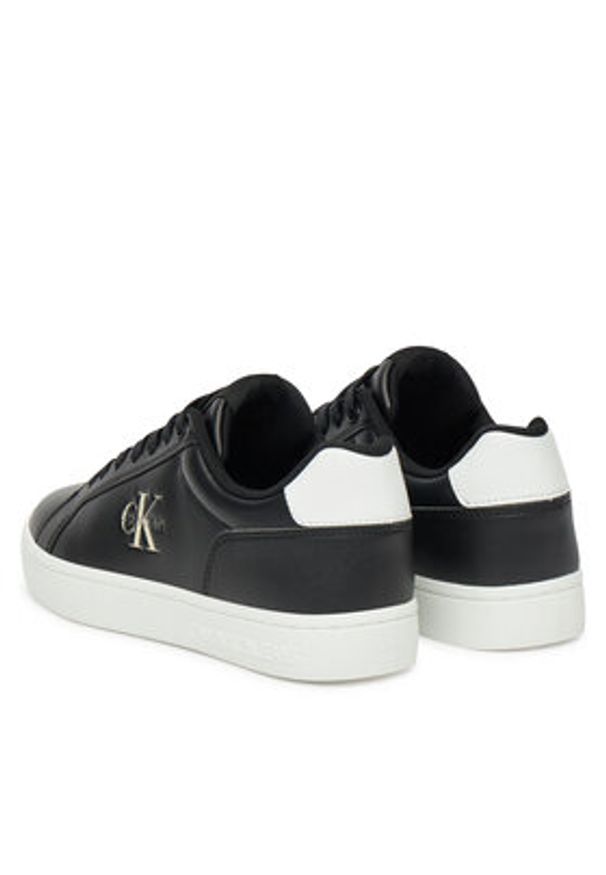 Calvin Klein Jeans Sneakersy Classic Cupsole Mono Lth Wn YW0YW01902 Czarny. Kolor: czarny. Materiał: skóra