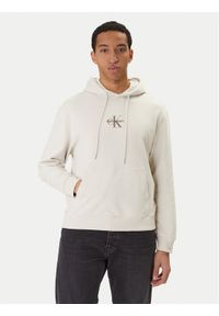 Calvin Klein Jeans Bluza LV04RD243G Beżowy Regular Fit. Kolor: beżowy. Materiał: bawełna #1