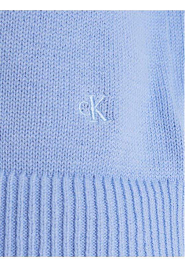 Calvin Klein Sweter LV047D305G Niebieski Relaxed Fit. Kolor: niebieski. Materiał: bawełna