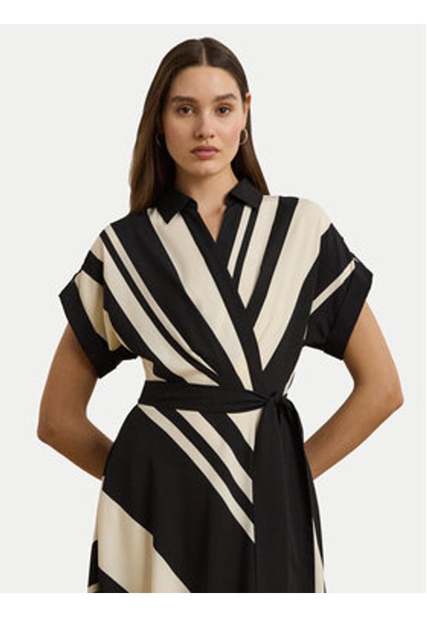 Lauren Ralph Lauren - LAUREN RALPH LAUREN Sukienka codzienna 250963463001 Écru Regular Fit. Okazja: na co dzień. Materiał: syntetyk. Typ sukienki: proste. Styl: casual