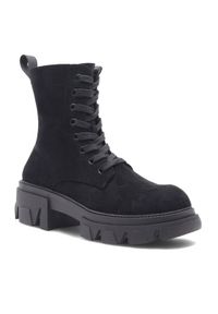 DeeZee Botki WS5598-23 Czarny. Kolor: czarny. Materiał: materiał