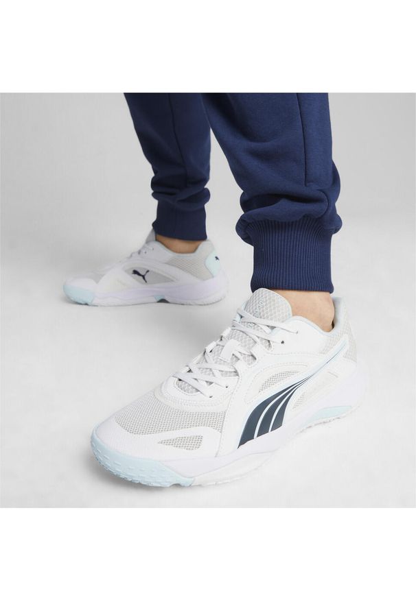 Puma - Buty do piłki ręcznej męskie PUMA Solarstrike II. Kolor: wielokolorowy, niebieski, szary. Materiał: materiał, syntetyk, tkanina