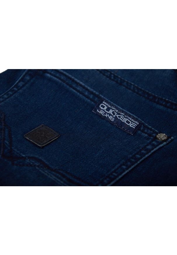Quickside - Spodnie Ciemne Jeansowe, JOGGERY Męskie, Casualowe, z Elastanem, Zwężana Nogawka -QUICKSIDE. Okazja: na co dzień. Materiał: elastan, bawełna. Sezon: lato. Styl: casual