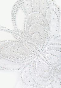 Renee - Biały Biustonosz na Szerokich Ramiączkach z Koronką w Cyrkonie Caduria. Kolor: biały. Materiał: koronka. Rodzaj stanika: wyciągane miseczki. Wzór: koronka #2