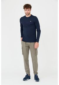 Aeronautica Militare - AERONAUTICA MILITARE Granatowy męski bawełniany longsleeve, Rozmiar L. Kolor: niebieski. Materiał: bawełna. Długość rękawa: długi rękaw #3
