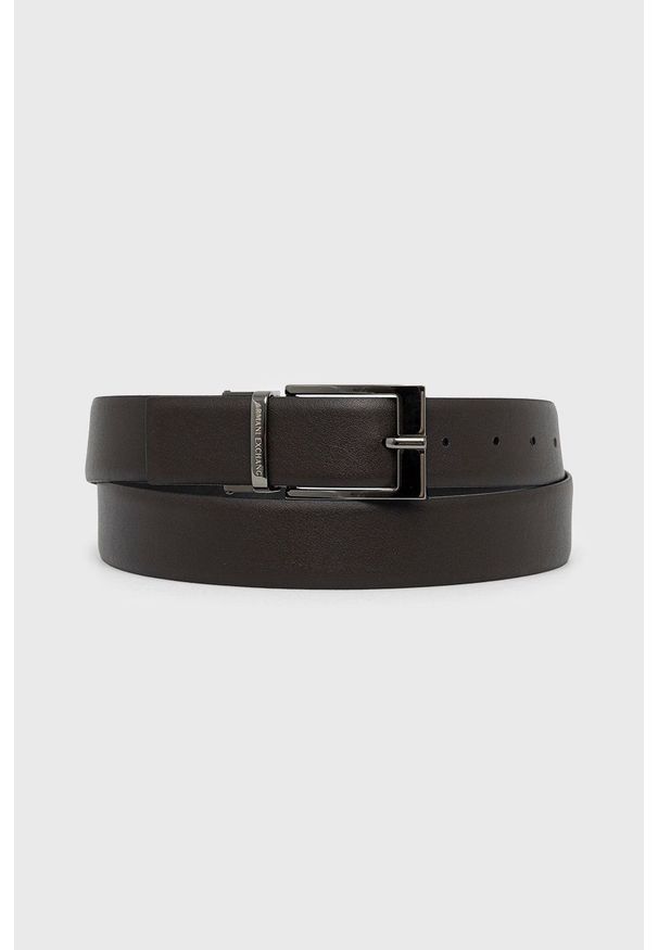 Armani Exchange Pasek męski kolor czarny. Kolor: czarny