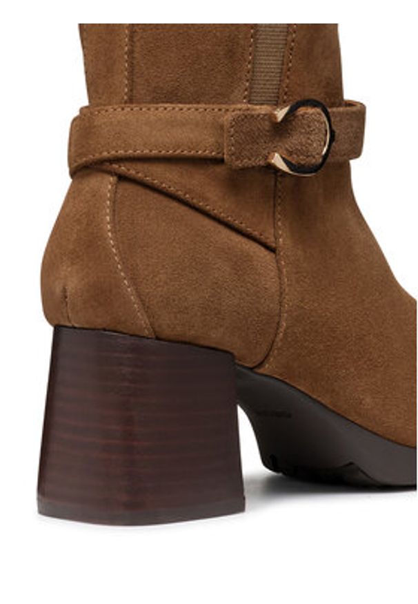 Geox Botki D Walk Pleasure 55 D46XBA 00022 C6372 Brązowy. Kolor: brązowy. Materiał: skóra, zamsz