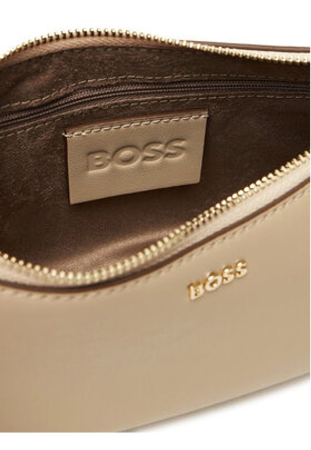 BOSS Torebka 50547773 Beżowy. Kolor: beżowy. Materiał: skórzane