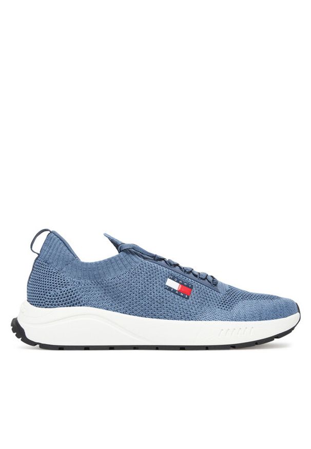 Tommy Jeans Sneakersy Tjm Runner Knitted EM0EM01580 Niebieski. Kolor: niebieski. Materiał: materiał
