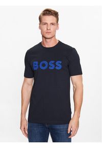 BOSS - Boss T-Shirt Tiburt 345 50486200 Granatowy Regular Fit. Kolor: niebieski. Materiał: bawełna