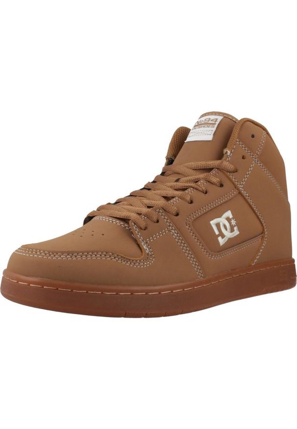 DC Shoes - Buty DC MANTECA 4 HI LX Jasnobrązowy. Kolor: beżowy, wielokolorowy, brązowy. Materiał: skóra, syntetyk, tkanina