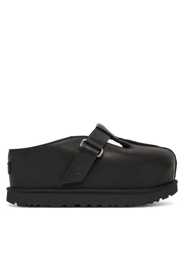 Ugg Klapki W Goldenstar Hi Clog 1169591 Czarny. Kolor: czarny. Materiał: skóra