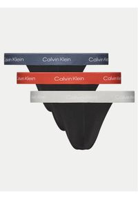 Calvin Klein Underwear Komplet 3 par stringów LV00NB4386 Czarny. Kolor: czarny. Materiał: bawełna