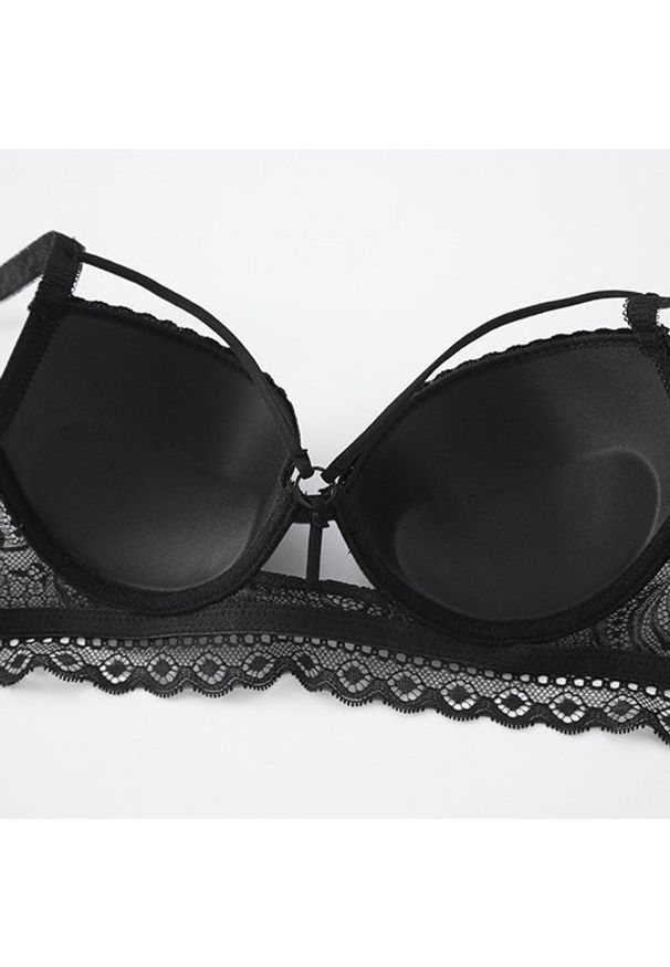 Intica - Komplet bieliźniany z usztywnianym biustonoszem i koronką Jolynn. Kolor: zielony. Materiał: koronka. Wzór: koronka