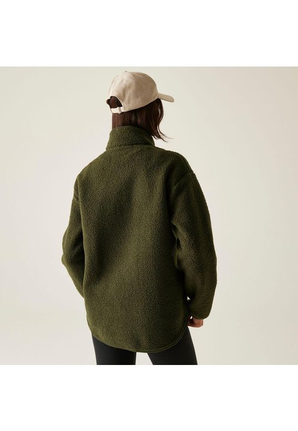 Regatta - Polar damski z suwakiem 1/2 Frankie Borg. Kolor: zielony. Materiał: polar. Sport: turystyka piesza