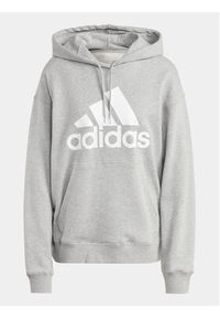 Adidas - adidas Bluza Essentials Big Logo IC9865 Szary Loose Fit. Kolor: szary. Materiał: bawełna