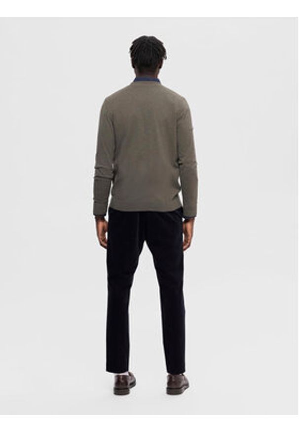 Selected Homme Kardigan Berg 16090146 Zielony Regular Fit. Kolor: zielony. Materiał: bawełna