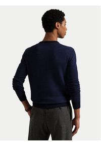Polo Ralph Lauren Sweter 710949280002 Granatowy Regular Fit. Typ kołnierza: polo. Kolor: niebieski. Materiał: wełna #5