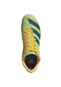 Adidas - Buty kolce adidas Distancestar M GY0947 pomarańczowe zielone. Zapięcie: sznurówki. Kolor: pomarańczowy, zielony, wielokolorowy. Materiał: materiał