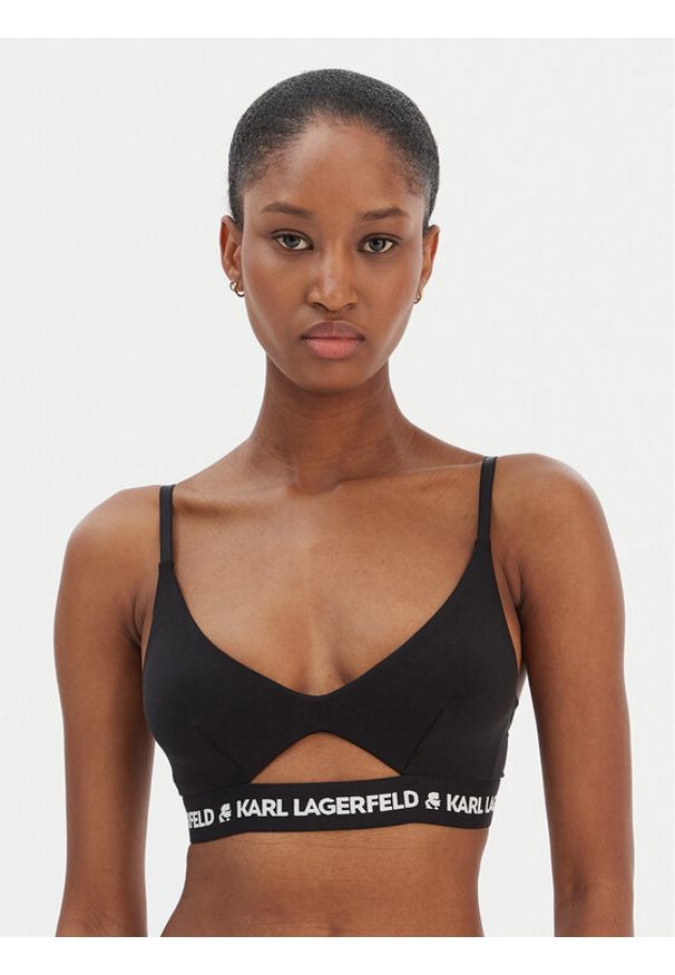 Karl Lagerfeld - KARL LAGERFELD Biustonosz braletka A1W47006 Czarny. Kolor: czarny. Materiał: lyocell