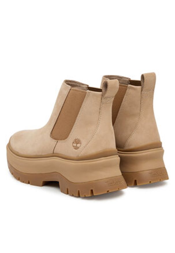 Timberland Sztyblety Roxie Lane Mid TB0A28XMEN71 Beżowy. Kolor: beżowy. Materiał: nubuk, skóra