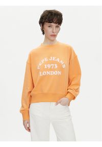 Pepe Jeans Bluza Venus PL581487 Pomarańczowy Loose Fit. Kolor: pomarańczowy. Materiał: bawełna
