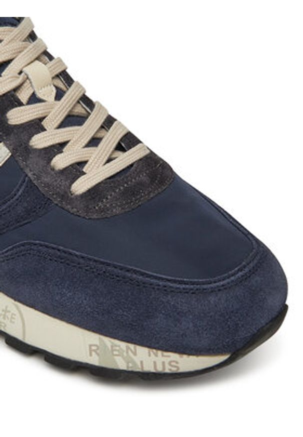 Premiata Sneakersy LANDER VAR 7204 Granatowy. Kolor: niebieski. Materiał: zamsz, skóra