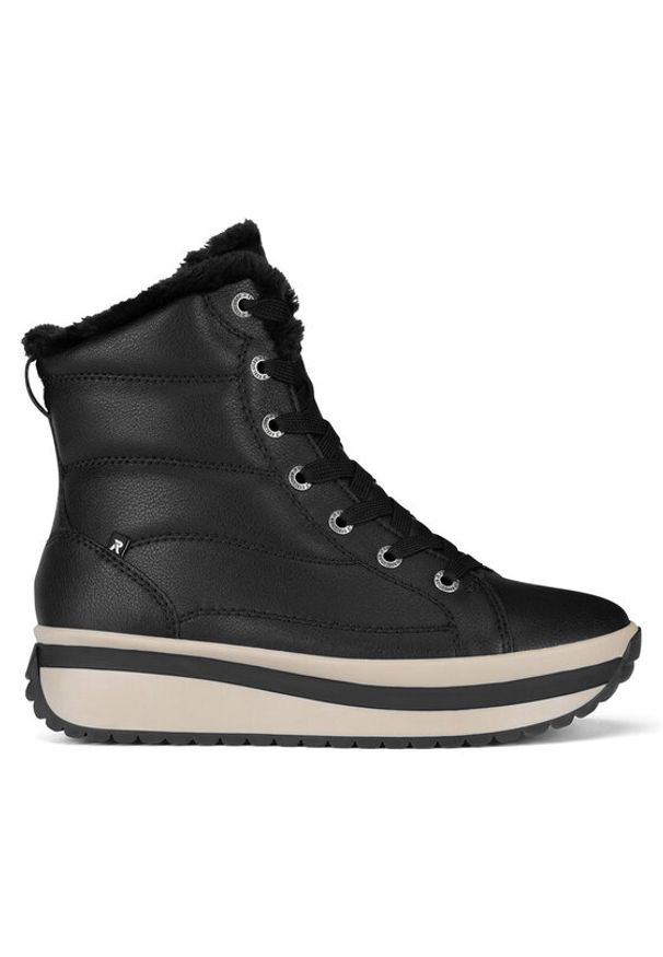 Rieker Revolution Lifestyle Botki W0963-01 Czarny. Kolor: czarny. Materiał: skóra