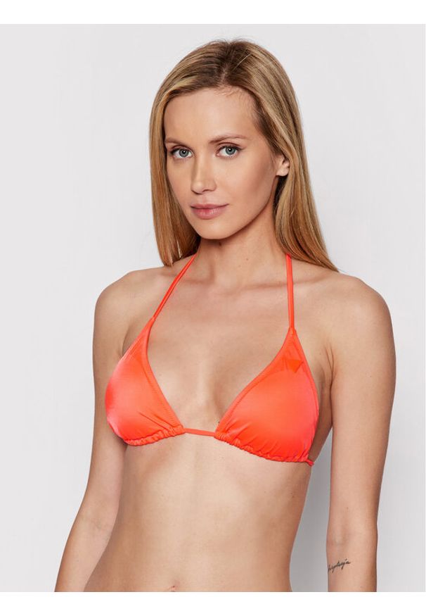 Guess Góra od bikini E02J25 MC044 Pomarańczowy. Kolor: pomarańczowy. Materiał: syntetyk