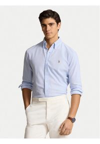 Polo Ralph Lauren Koszula 710934575002 Błękitny Slim Fit. Typ kołnierza: polo. Kolor: niebieski. Materiał: bawełna