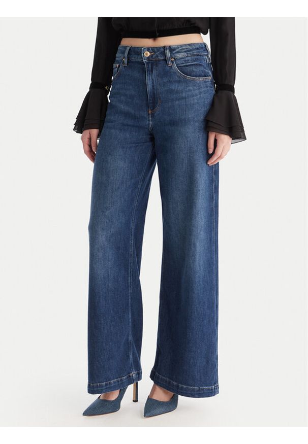 Guess Jeansy W5BA1C D0615 Niebieski Wide Leg. Kolor: niebieski
