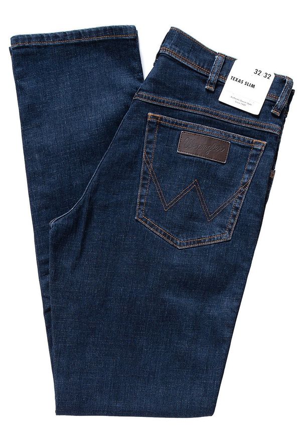 Wrangler - WRANGLER TEXAS SLIM MĘSKIE SPODNIE JEANSOWE CROSS GAME W12S8311U 112126497. Stan: podwyższony