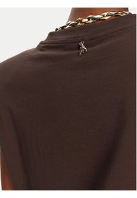 Patrizia Pepe T-Shirt 2M4423/J274-B825 Brązowy Regular Fit. Kolor: brązowy. Materiał: bawełna #5