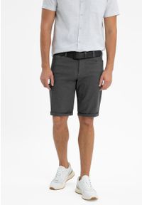 Volcano - Krótkie spodenki męskie P-YOKO. Okazja: na co dzień. Kolor: szary. Materiał: tkanina, elastan, len, materiał, bawełna. Długość: krótkie. Sezon: lato. Styl: casual, klasyczny, sportowy #1