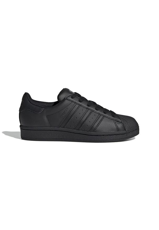 Adidas - Buty adidas Originals Superstar FU7713 - czarne. Zapięcie: pasek. Kolor: czarny. Materiał: syntetyk, skóra, guma. Szerokość cholewki: normalna. Wzór: paski, gładki. Model: Adidas Superstar