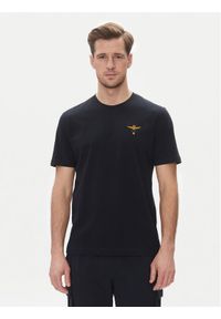 Aeronautica Militare T-Shirt 251TS1580J372 Granatowy Regular Fit. Kolor: niebieski. Materiał: bawełna