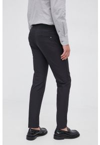 BOSS - Boss Spodnie męskie kolor czarny proste. Okazja: na co dzień. Kolor: czarny. Materiał: tkanina. Wzór: gładki. Styl: casual
