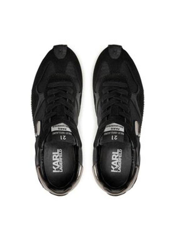 Karl Lagerfeld - KARL LAGERFELD Sneakersy KL63930N Czarny. Kolor: czarny. Materiał: materiał