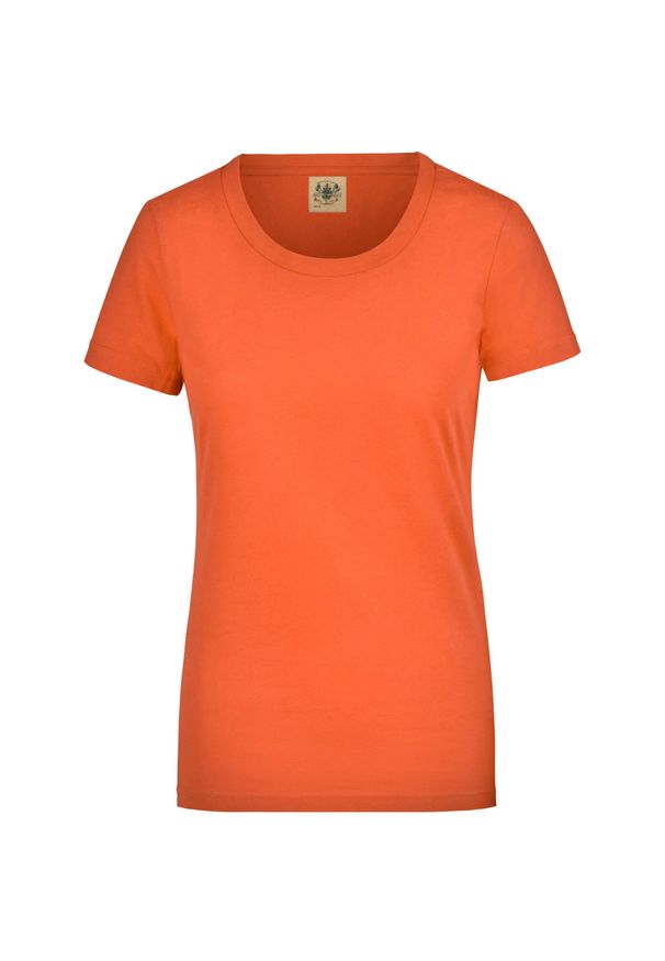 YB SPORTS - T-shirt damski Glemo fluo pomarańczowy, 100% bawełna, 160 g/m². Kolor: czerwony, różowy, wielokolorowy. Materiał: bawełna. Sport: piłka nożna