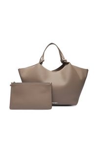 DKNY Torebka R42BAE48 Beżowy. Kolor: beżowy. Materiał: skórzane #8