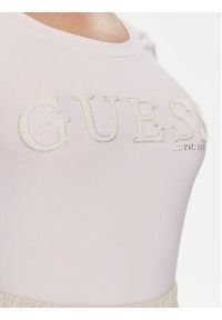 Guess T-Shirt Pony Hair W4RI45 J1314 Różowy Slim Fit. Kolor: różowy. Materiał: bawełna #5