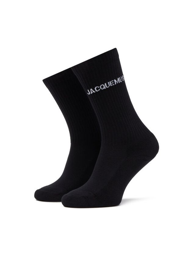 JACQUEMUS Skarpety długie 21H213AC003-5000 Czarny. Kolor: czarny. Materiał: materiał, bawełna